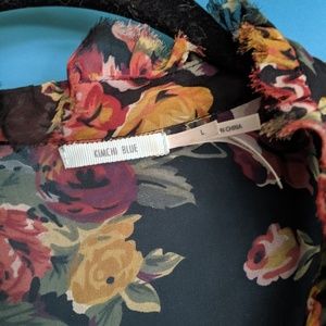 Sheer Silk Floral Dress